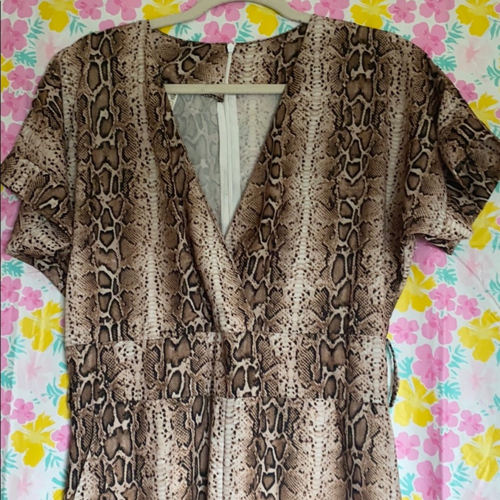 Snake print jumpsuit